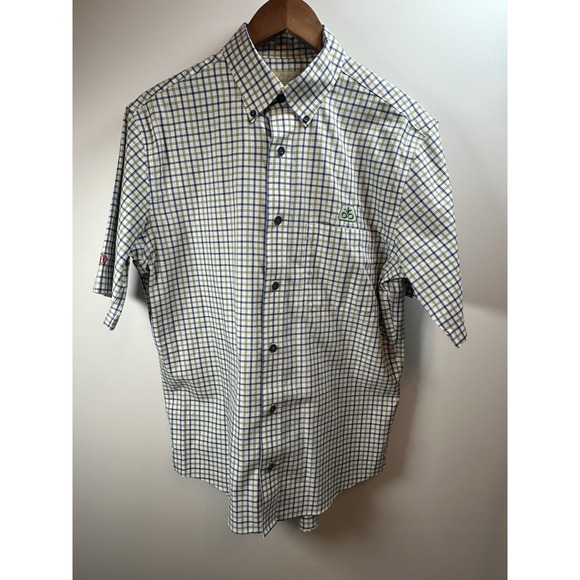 Cabela's Outfitters Shirt M Plaid Pioneer DuPont Embroidered Ag Farmwear - Picture 1 of 7